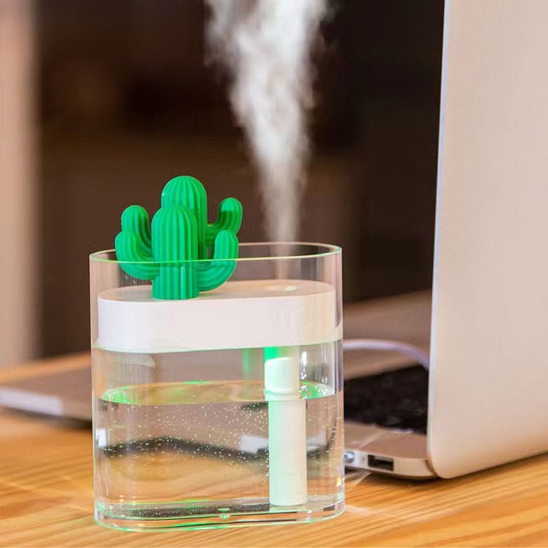 USB Cactus Humidifier with LED Lighting
