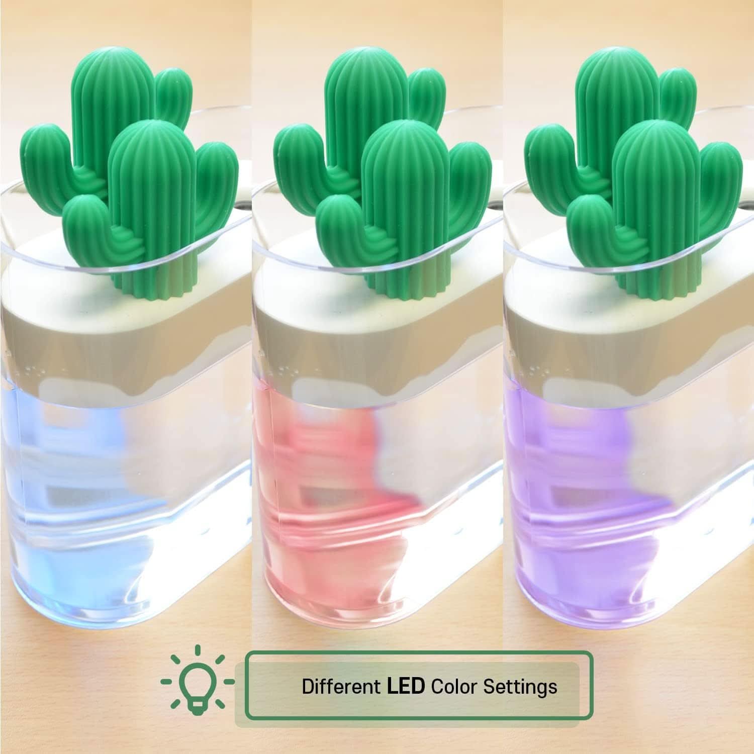 USB Cactus Humidifier with LED Lighting