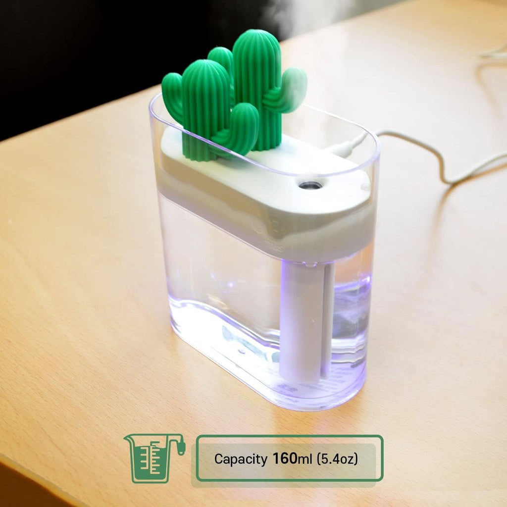 USB Cactus Humidifier with LED Lighting