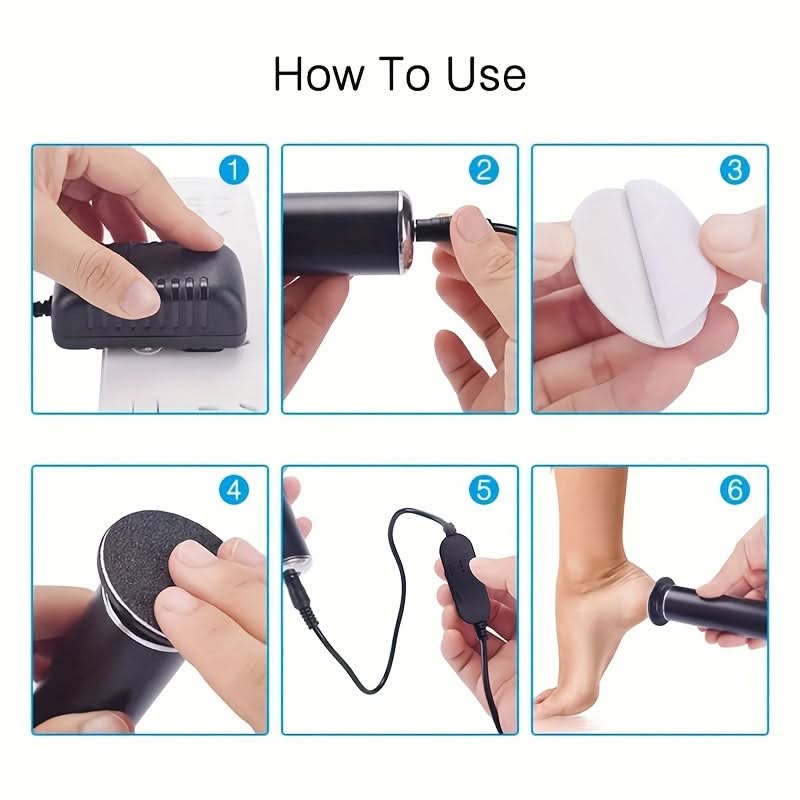 60-Piece Electric Foot Grinder Callus Remover Kit