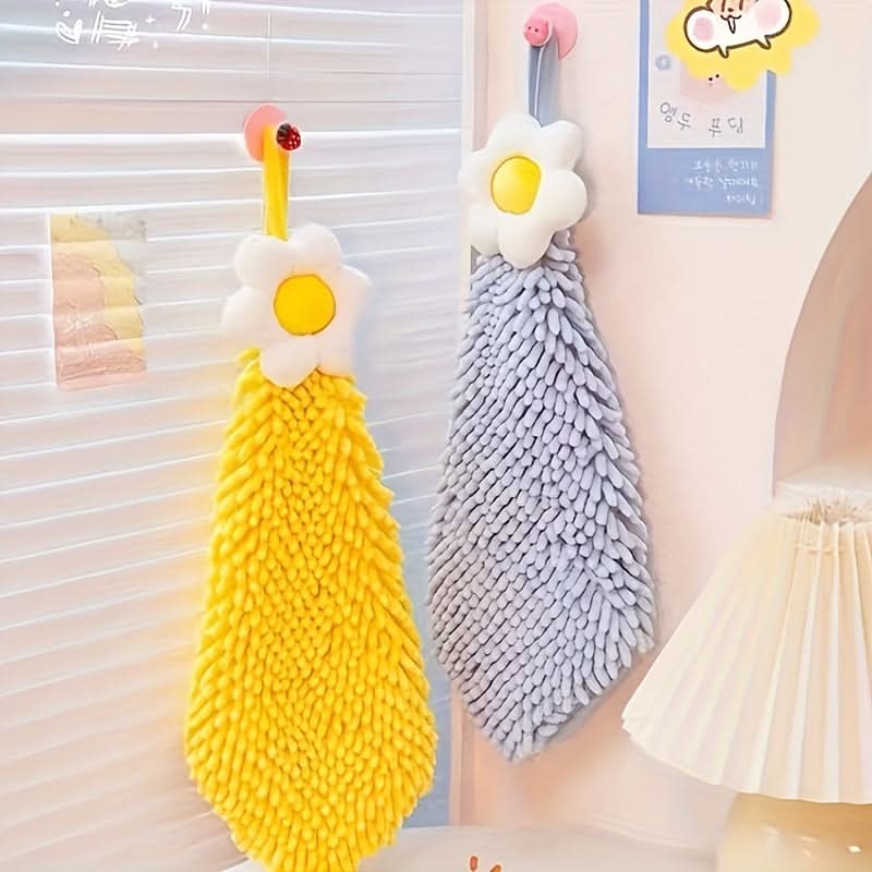 3-Piece Soft Kitchen & Hand Towel Set – Absorbent Floral Towels