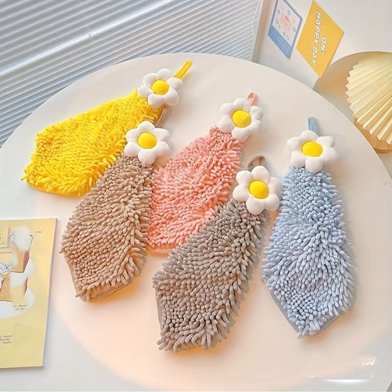 3-Piece Soft Kitchen & Hand Towel Set – Absorbent Floral Towels