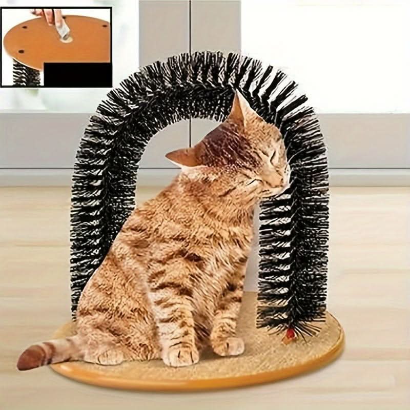 Carbon Fiber Cat Scratching Arch with Self-Groomer
