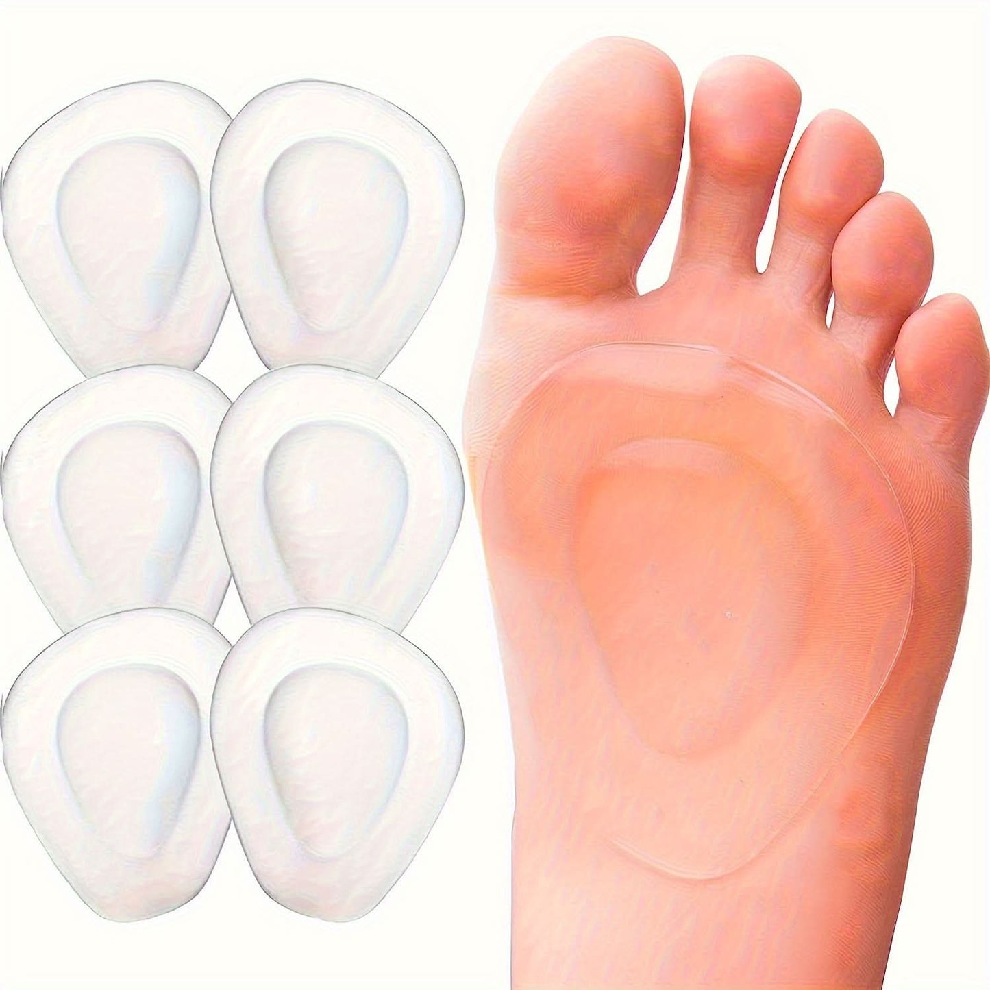 4pcs Non-Slip Gel Insoles for Foot Support