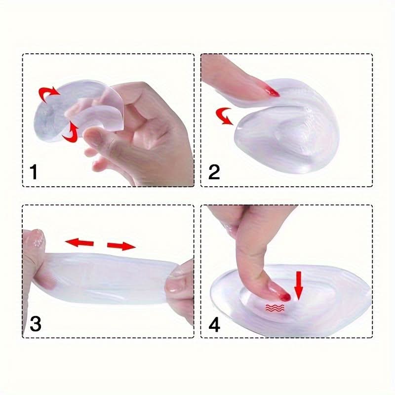 4pcs Non-Slip Gel Insoles for Foot Support