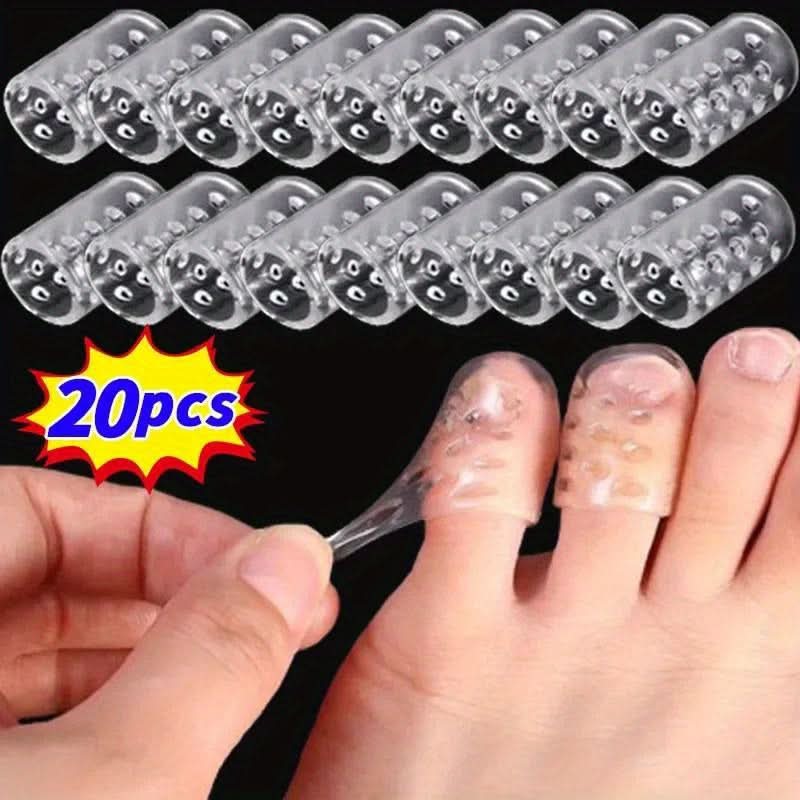 20pcs Silicone Toe Protectors – Breathable Gel Caps