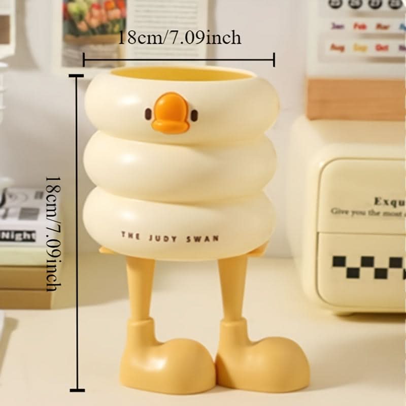 Duck-Shaped Plastic Pen and Brush Holder