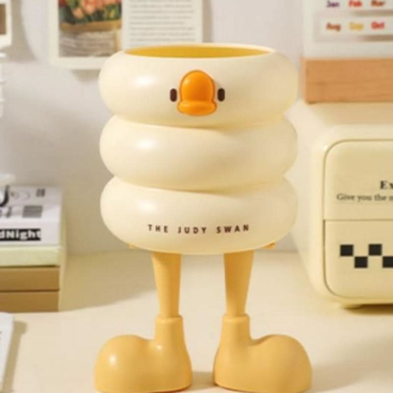 Duck-Shaped Plastic Pen and Brush Holder
