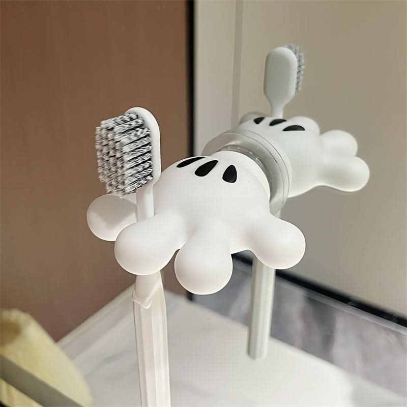 Silicone Toothbrush Holder Set with Suction Hooks
