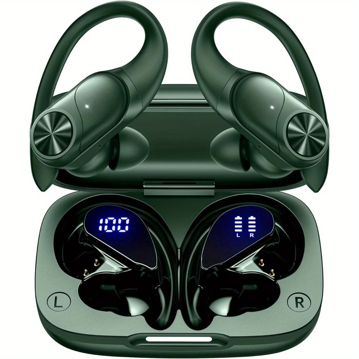 80 Hours Playtime Wireless Headset with Digital Display