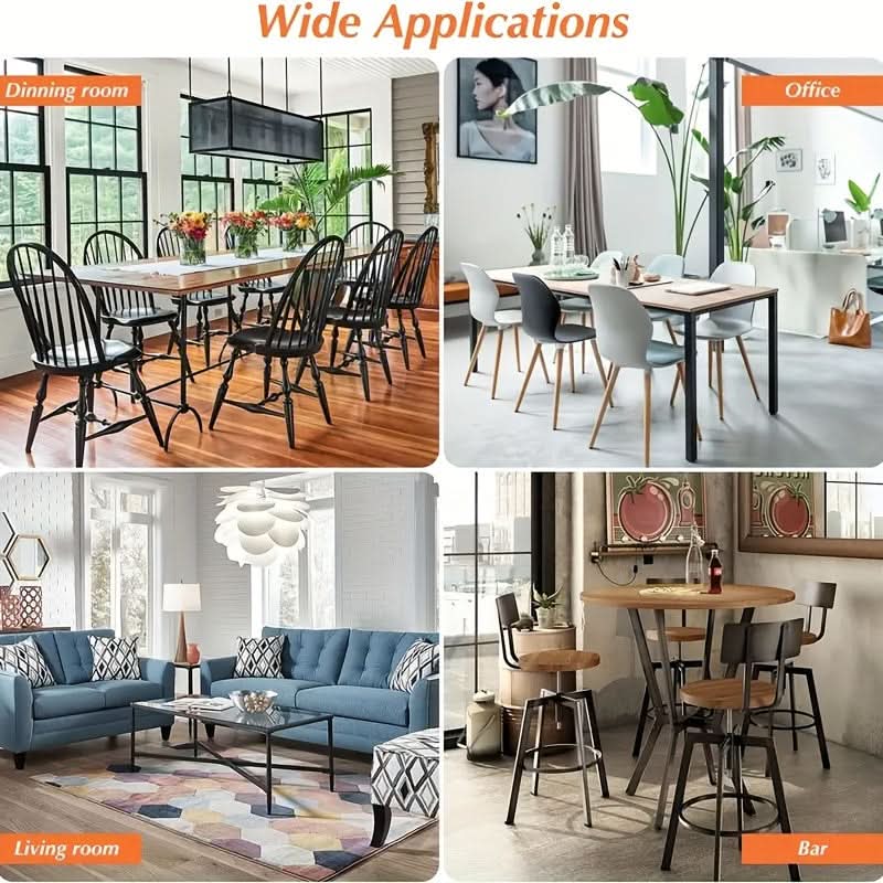 Silicone Felt Chair Leg Protectors - Floor Protection & Noise Reduction (Set of 12 pcs.)