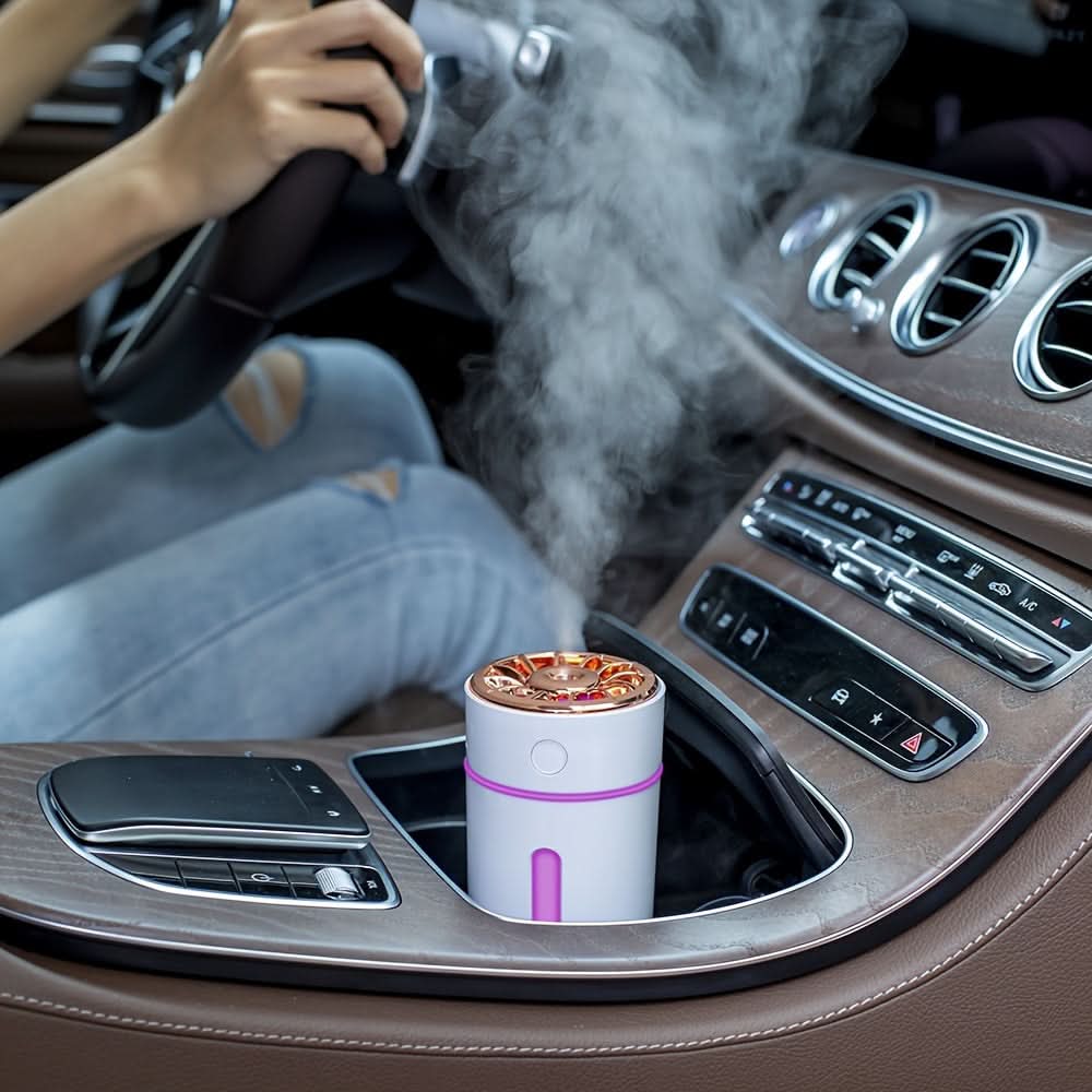 Portable USB Air Purifier & Humidifier – Quiet with Color Nightlight