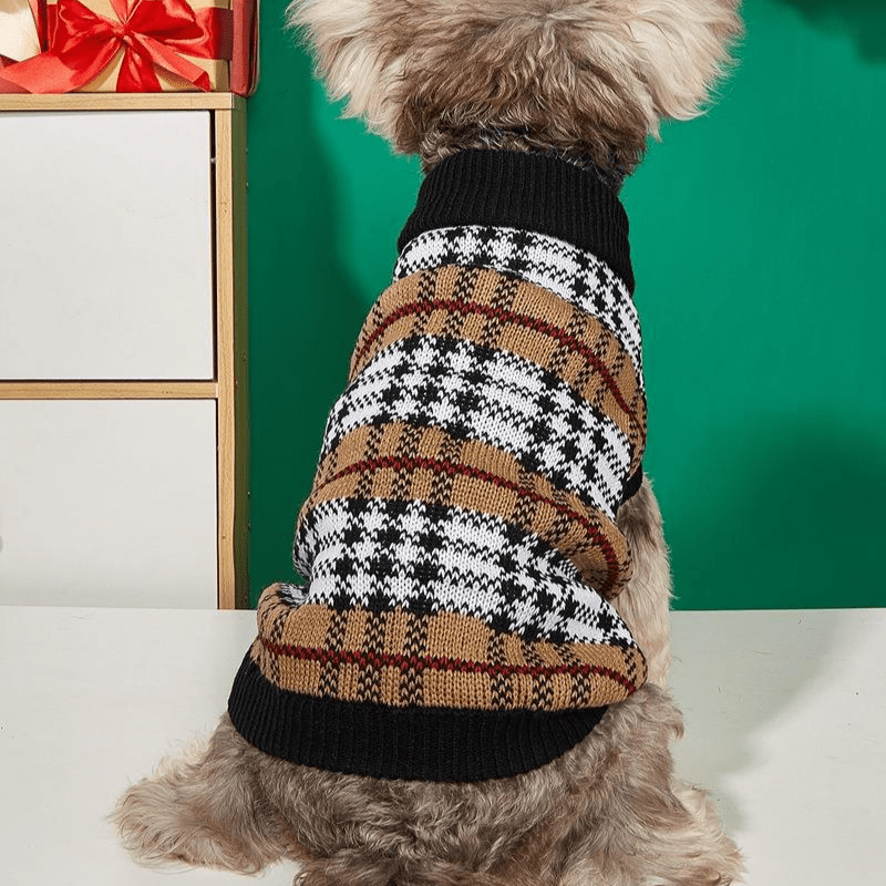 Fair Isle Knit Dog Sweater – Cozy Winter Pullover
