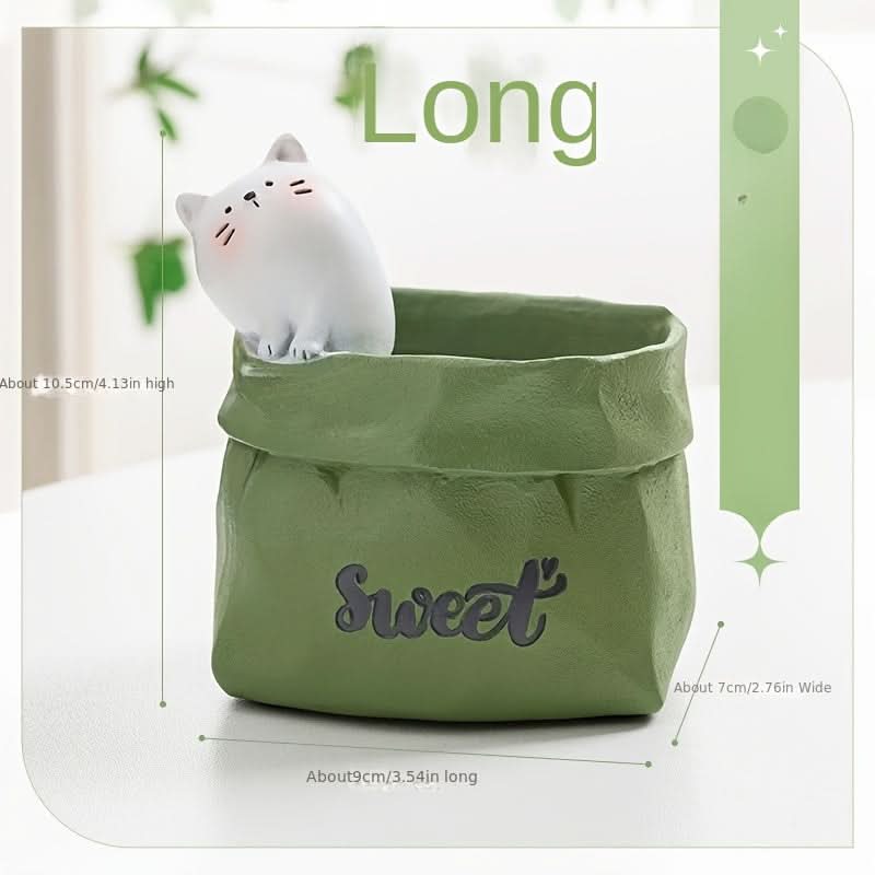 Rabbit Desk Pen Holder Organizer Decor