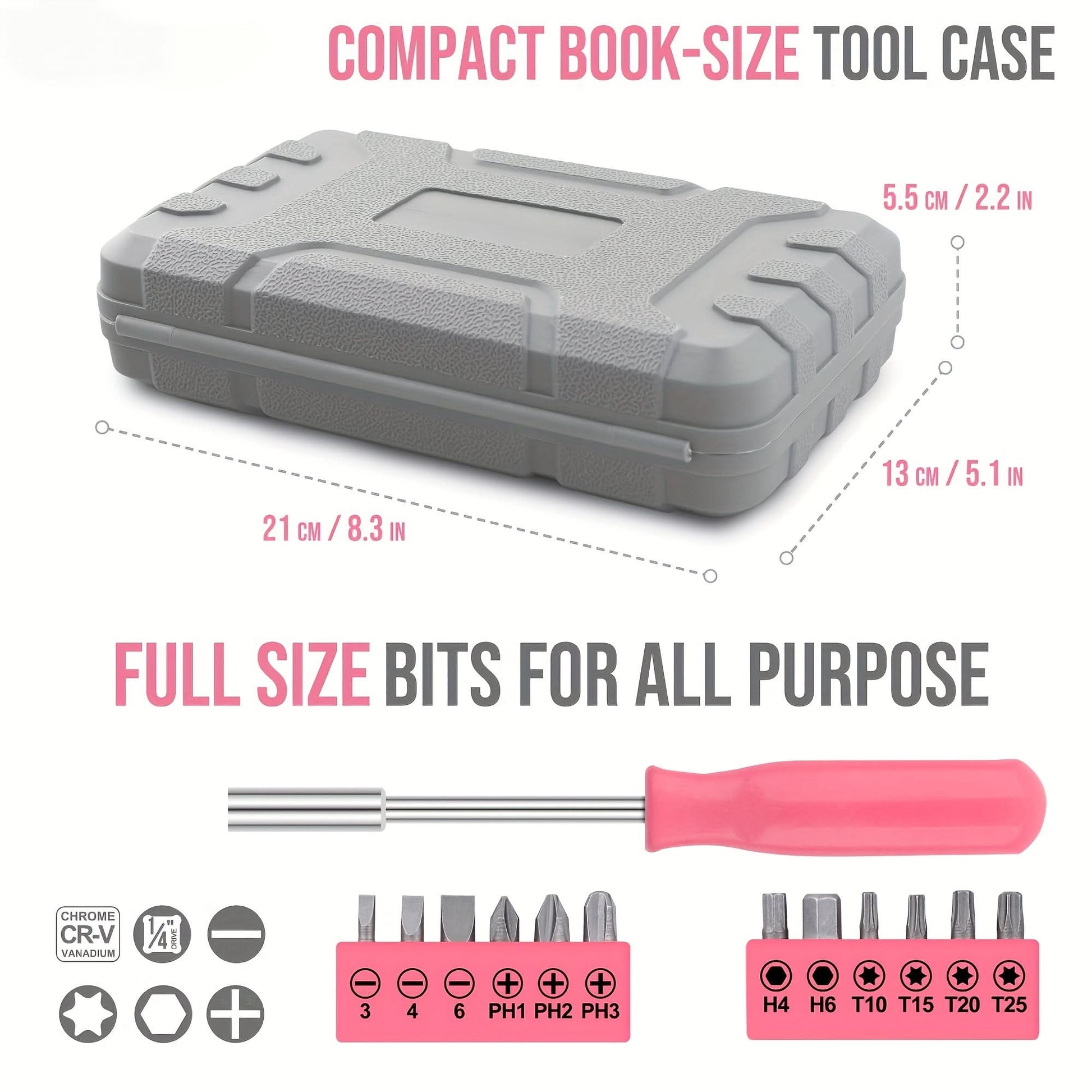 13-Piece Pink Home Repair Tool Set