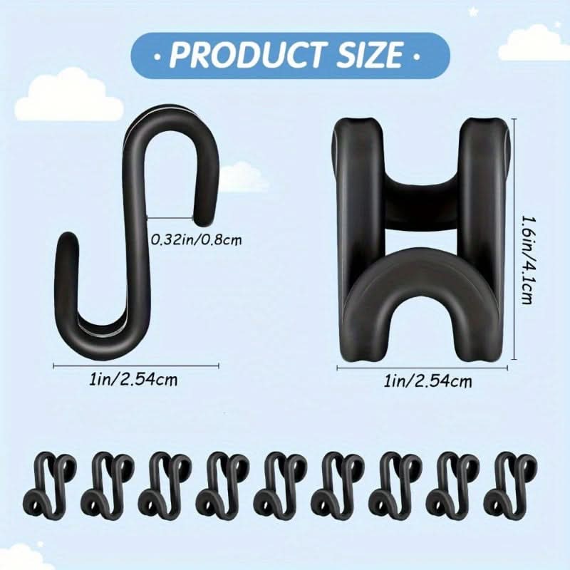 50pcs Plastic Closet Space-Saving Hanger Connectors