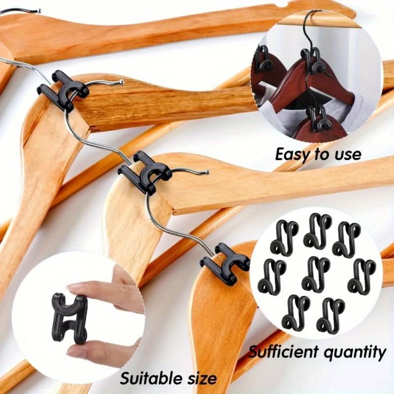 50pcs Plastic Closet Space-Saving Hanger Connectors