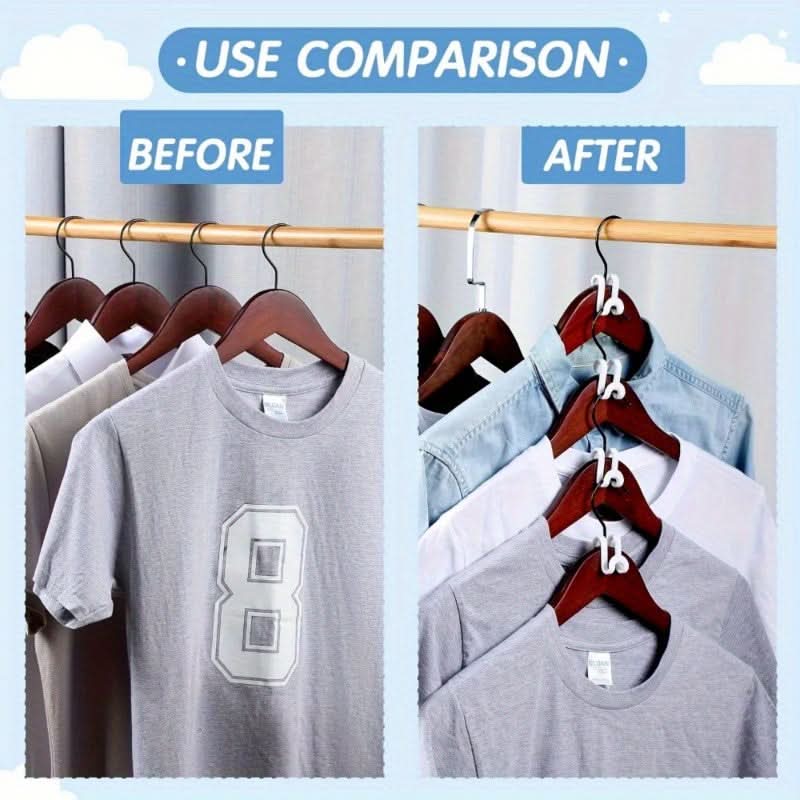 50pcs Plastic Closet Space-Saving Hanger Connectors