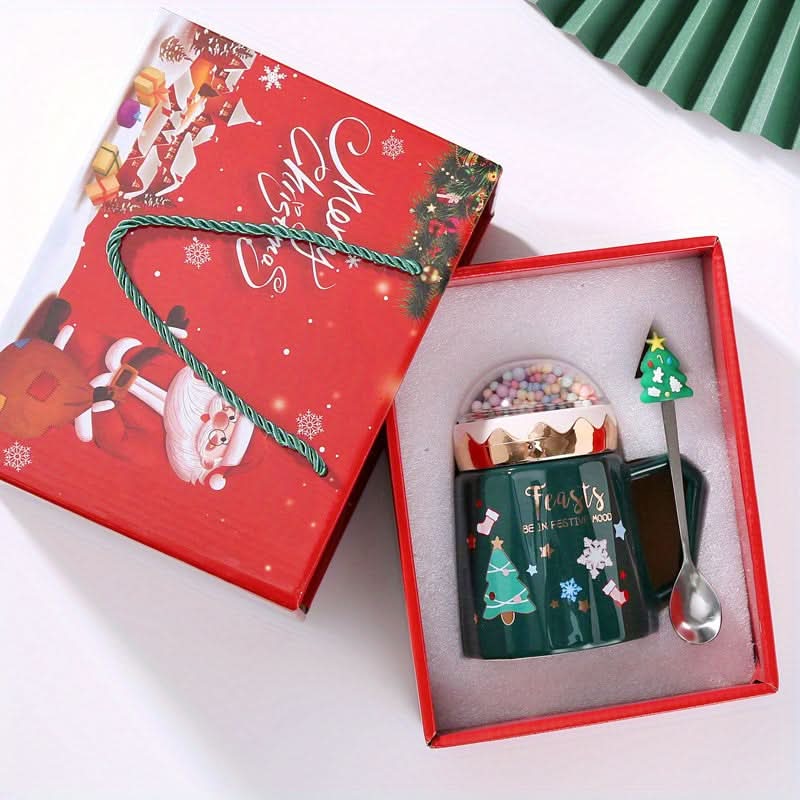 Christmas Ceramic Coffee Mug Gift Set