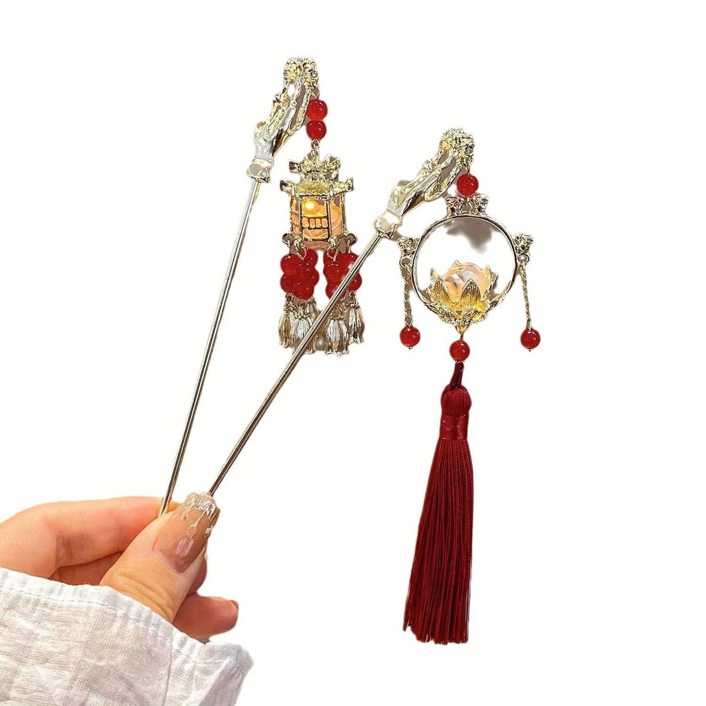 5pcs Alloy Tassel Chinese Style Hair Accessories