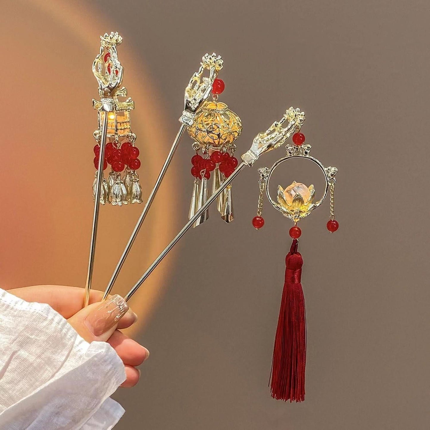 5pcs Alloy Tassel Chinese Style Hair Accessories