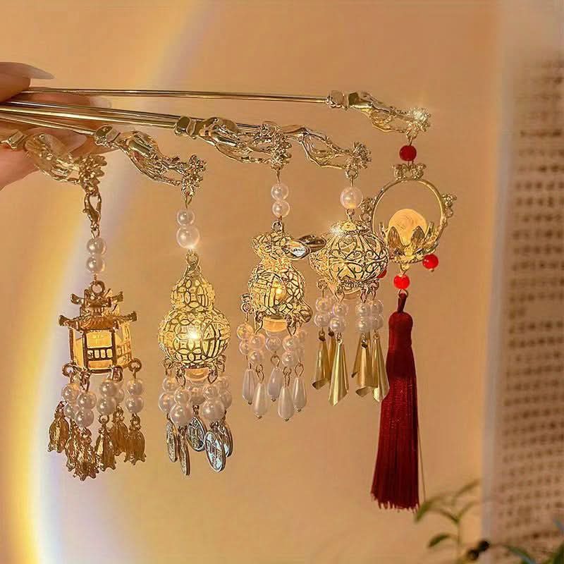 5pcs Alloy Tassel Chinese Style Hair Accessories