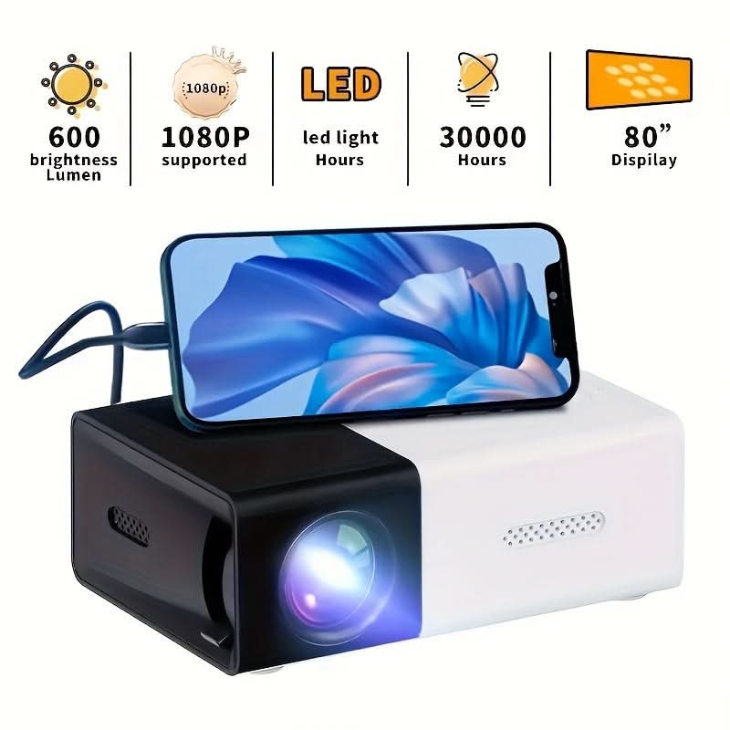 Mini Portable HD Projector for Home