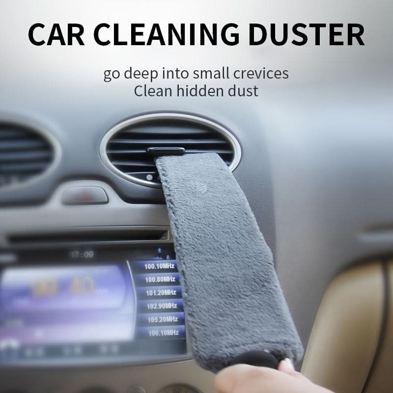 Microfiber Car Cleaning Duster – Flexible Detailing Brush with Plastic Handle
