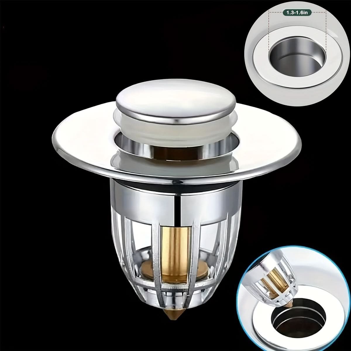 3-Piece Bathroom Sink Stopper Set