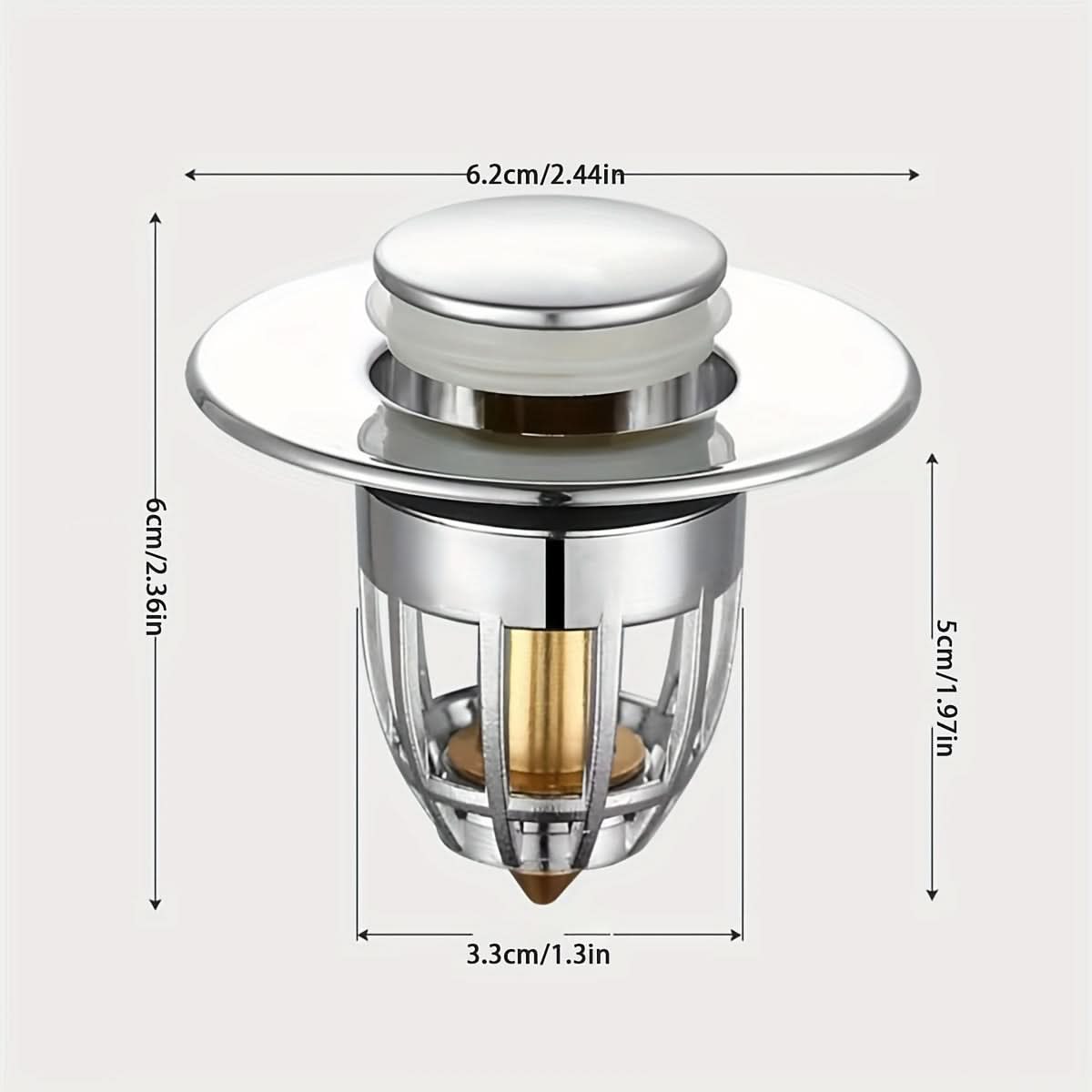 3-Piece Bathroom Sink Stopper Set