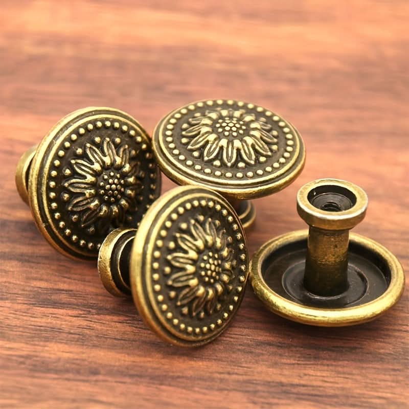 10-Piece Vintage Green Bronze Cabinet Knobs