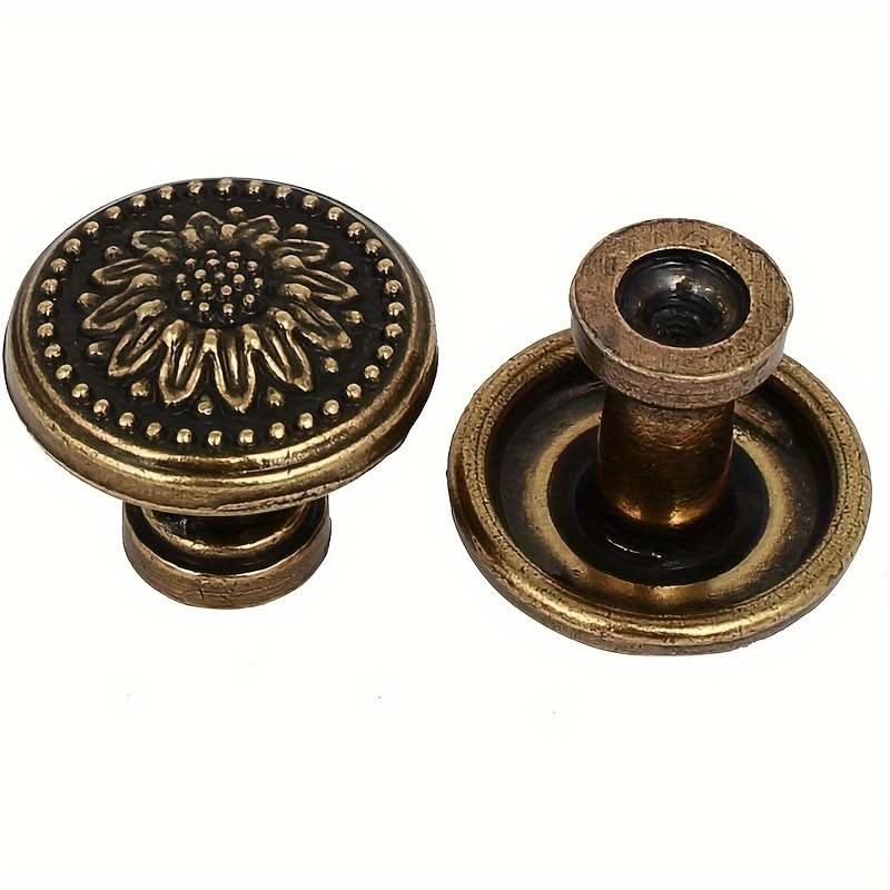 10-Piece Vintage Green Bronze Cabinet Knobs