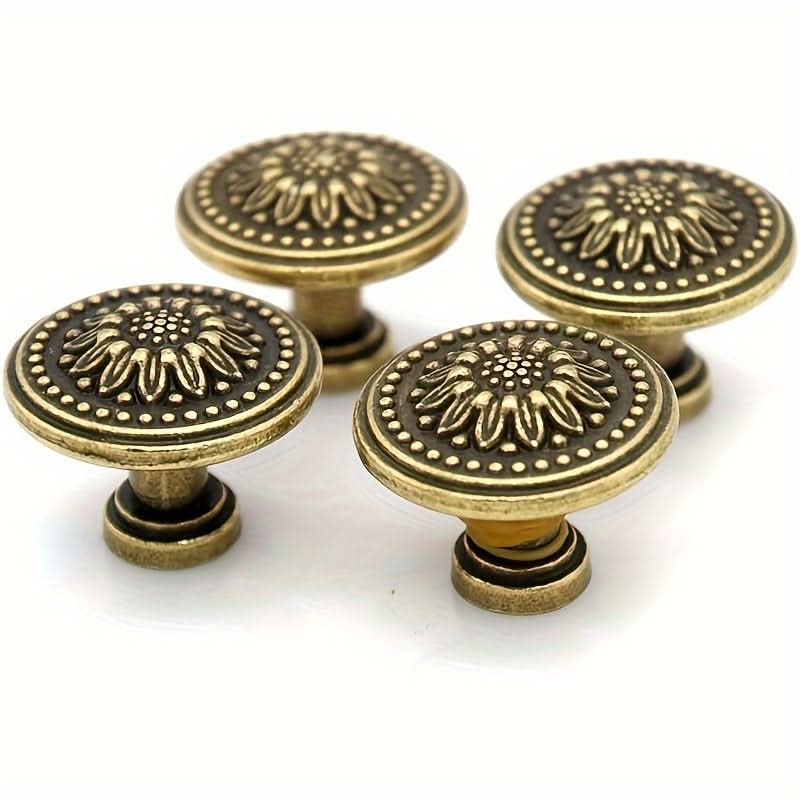 10-Piece Vintage Green Bronze Cabinet Knobs