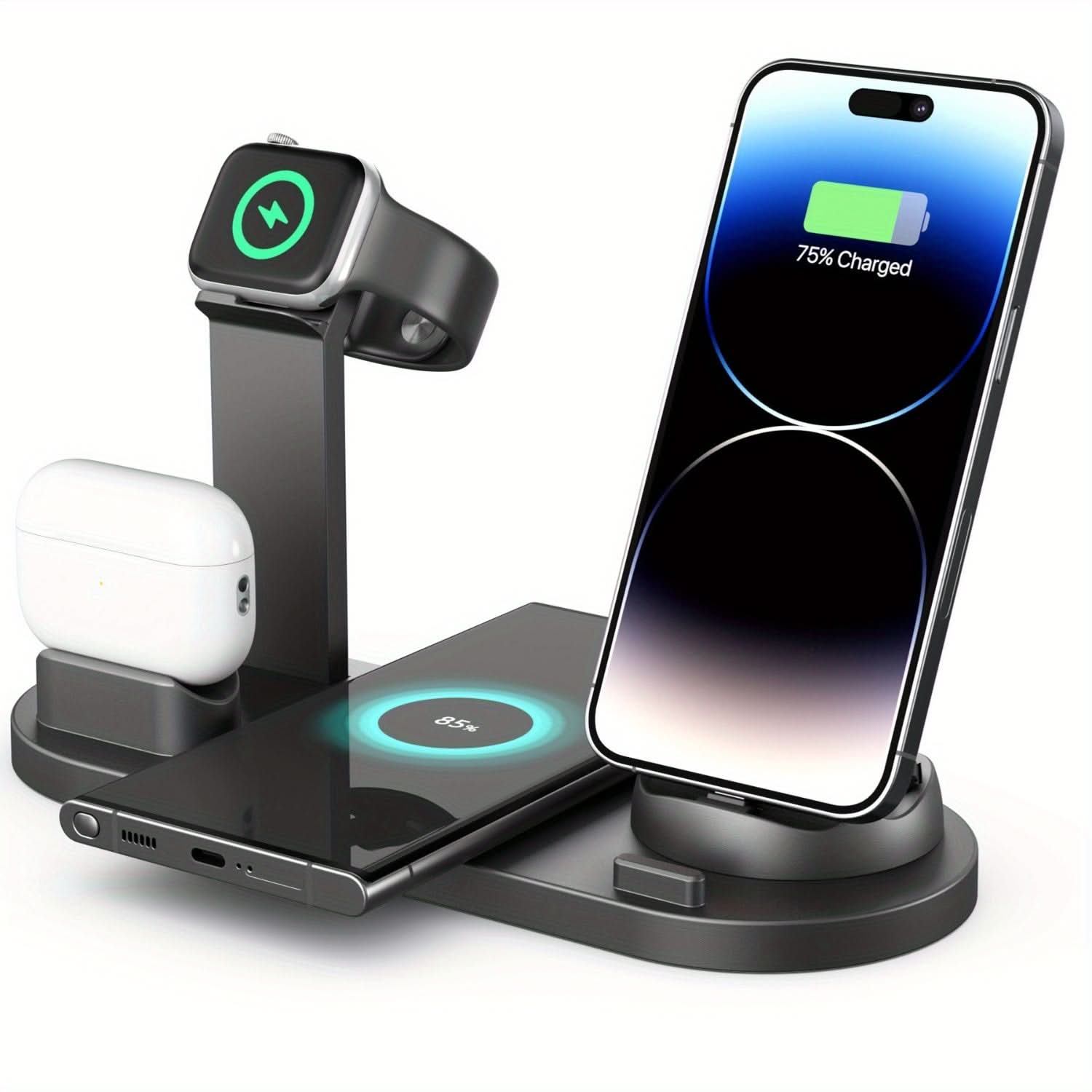 4-in-1 Wireless Charging Station - Fast Charge Dock