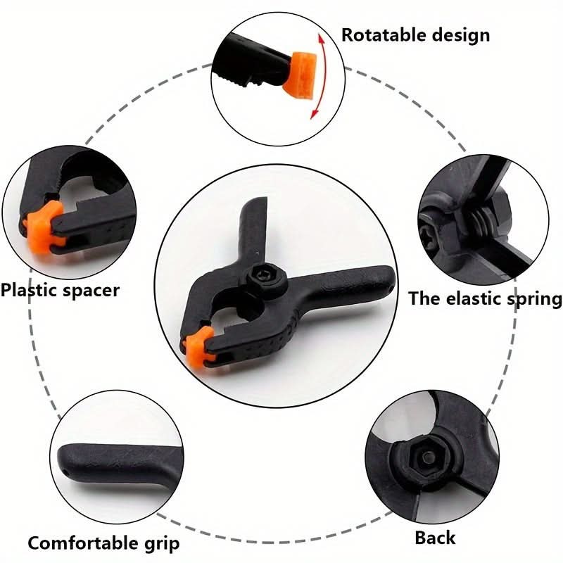 12-Piece Heavy-Duty Spring Clamps Set
