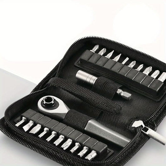 22-Piece Ratchet Wrench Screwdriver Tool Set