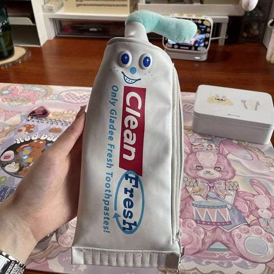 Funny Toothpaste Shaped Cosmetic Bag – Quirky Makeup Organizer