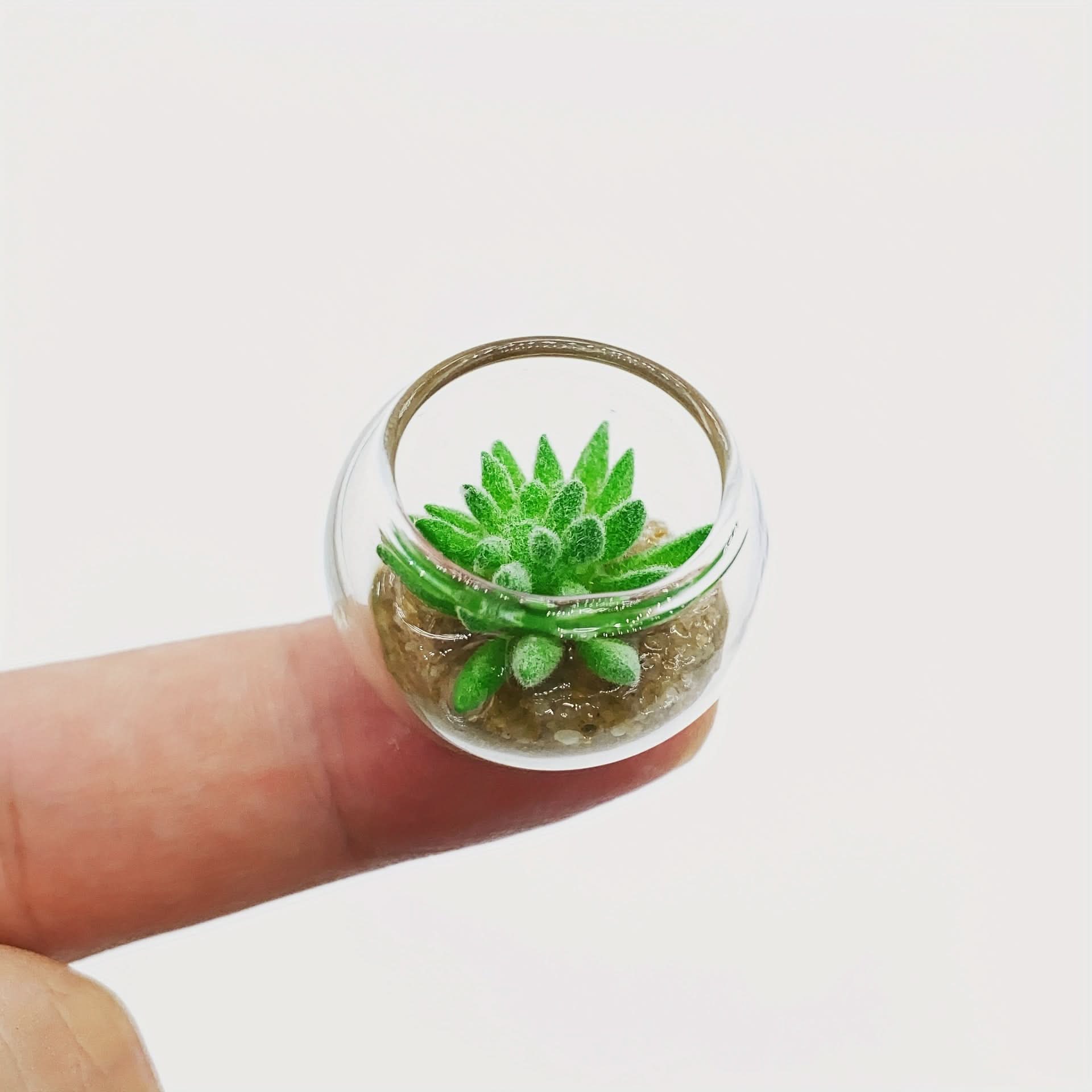 3 Mini Potted Bonsai Models – Crystal-Clear Artificial Plants