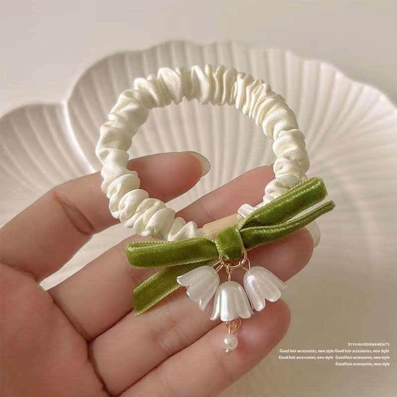 7pcs Lily Flower Elastic Hair Ties Set