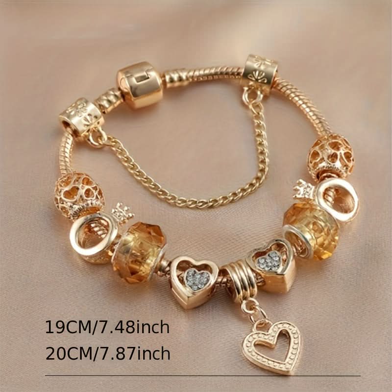 Luxury Rhinestone Love Bracelet – Colorful DIY Jewelry Gift
