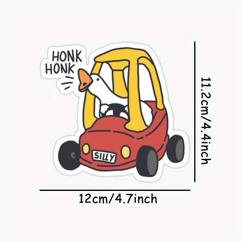 Funny Goose Anime Car Sticker – Glossy Acrylic Decal