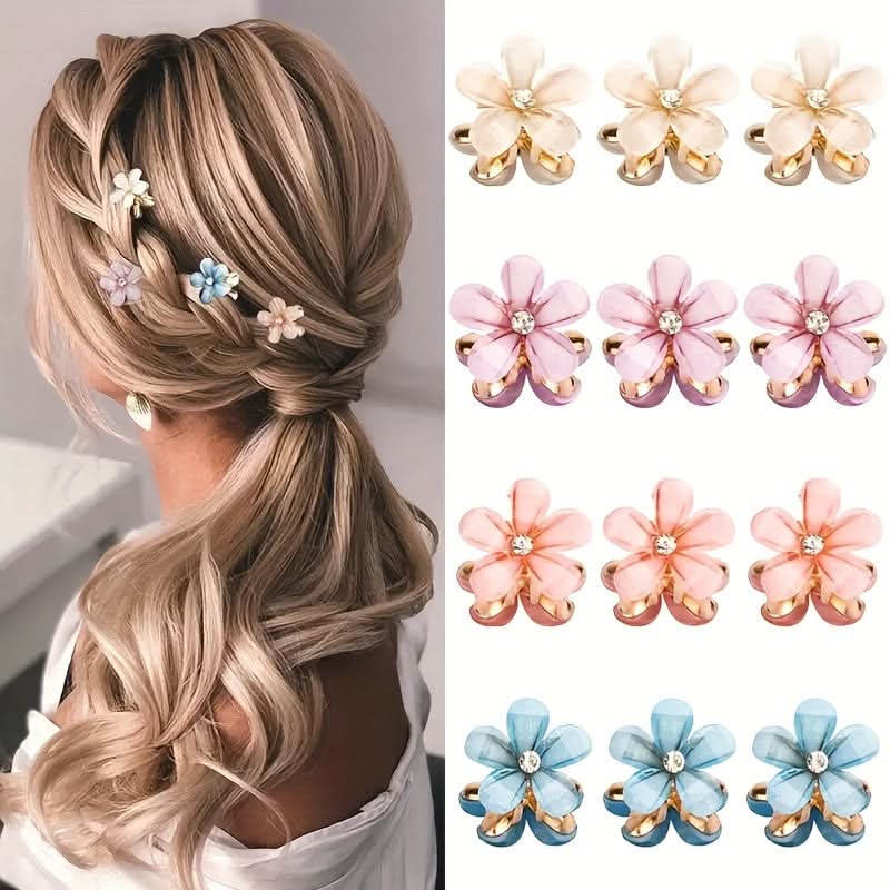 24PCS Mini Flower Hairpins - Cute Hair Accessories