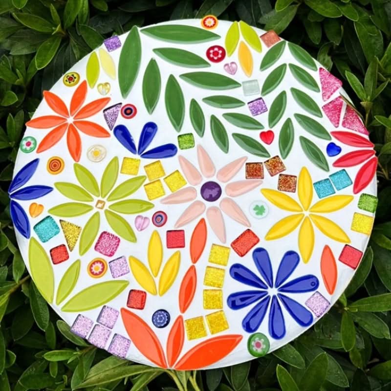 100g Pack of Vibrant Ceramic Mosaic Tiles – Droplet-Shaped, Handmade