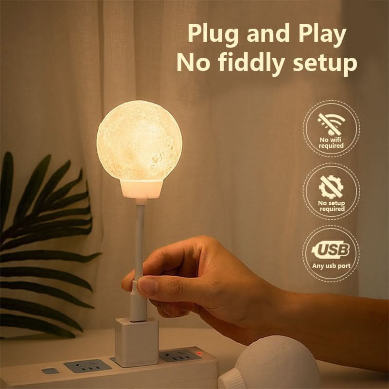 Moon Night Light with Voice-Activated LED