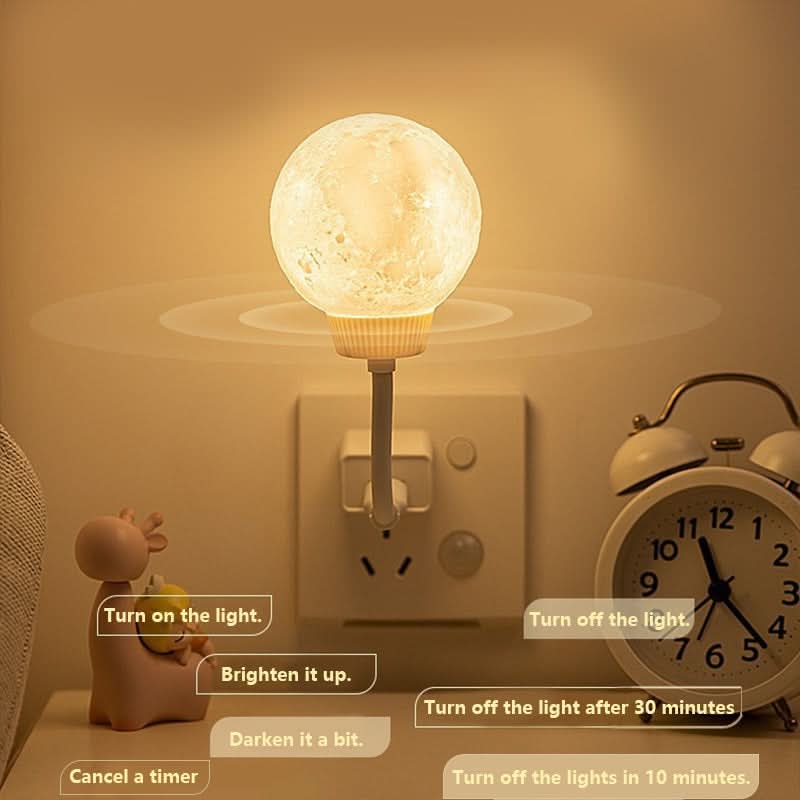 Moon Night Light with Voice-Activated LED
