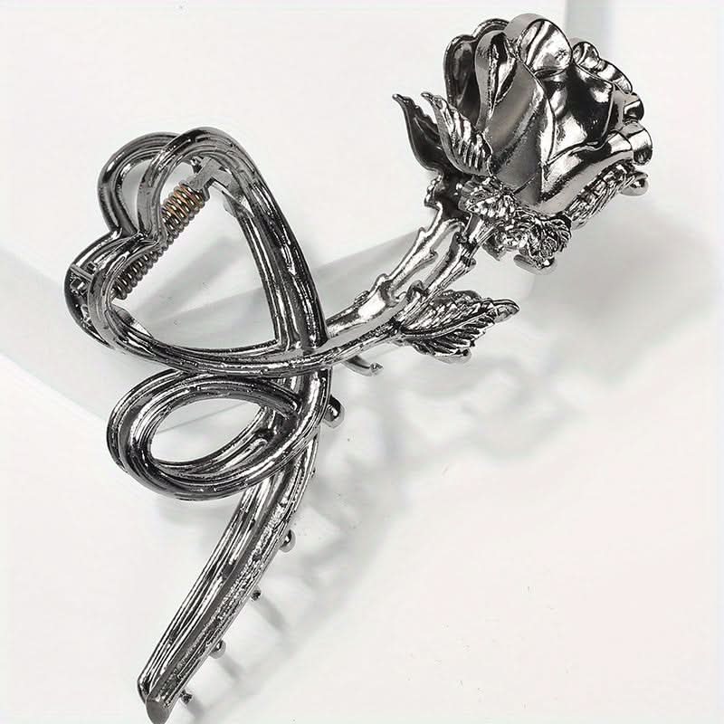 Rose Flower Hair Claw Clip for Thick Hair