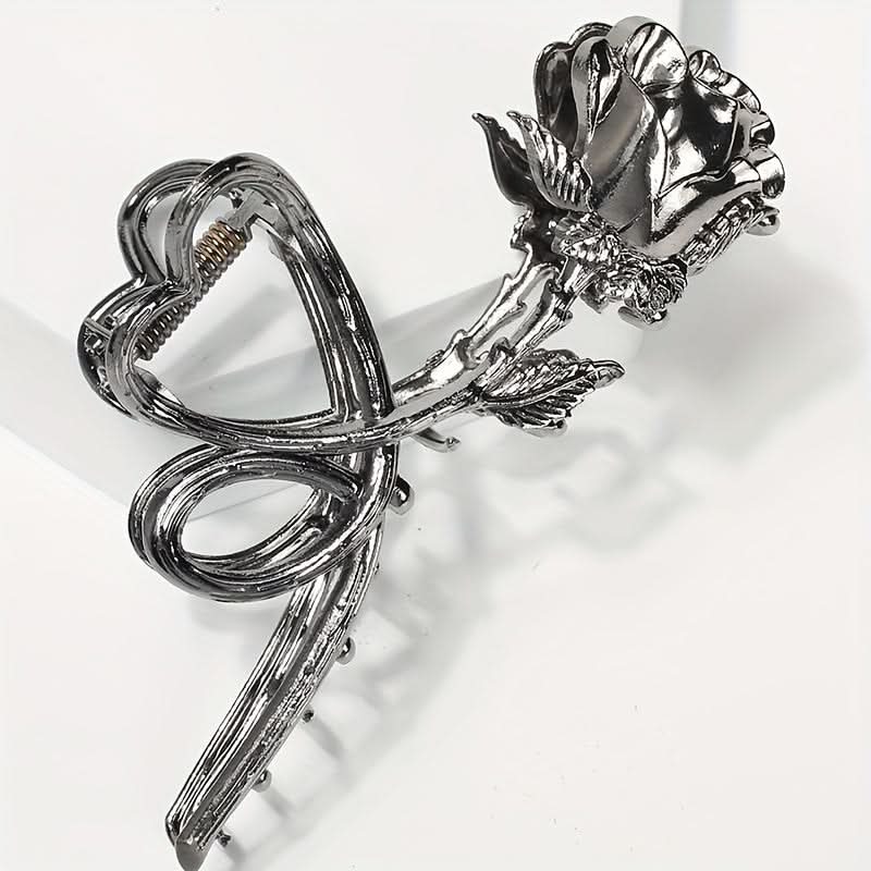 Rose Flower Hair Claw Clip for Thick Hair