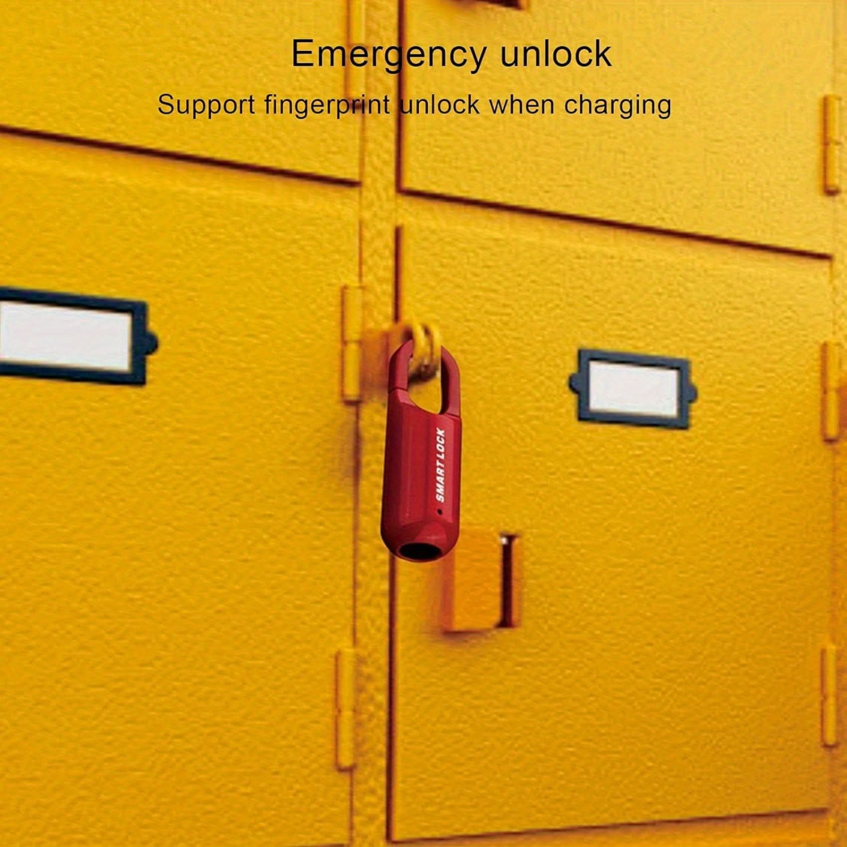 Rechargeable Biometric Fingerprint Padlock - Keyless Smart Lock