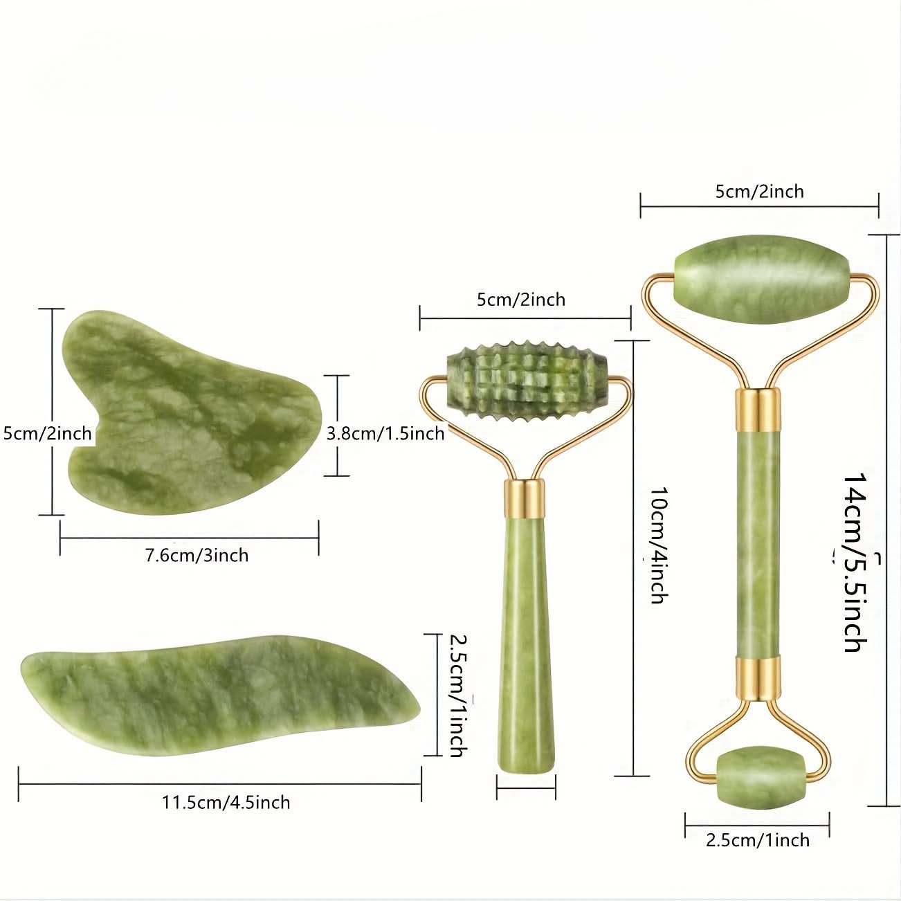 Jade Roller & Gua Sha Facial Set