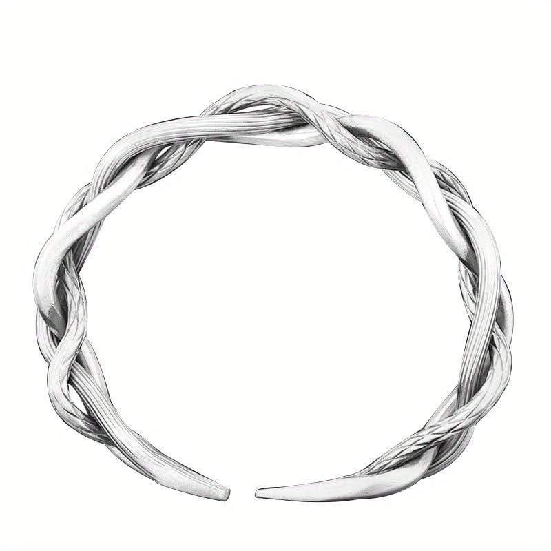 Men's Vintage Twist Open-End Bracelet - Alloy